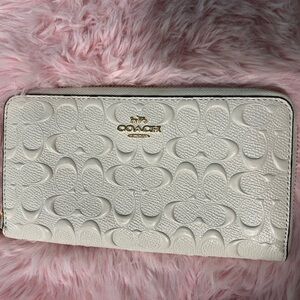 Coach White Embossed Women's Wallet